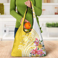 Aloha Oahu Island Personalized Grocery Bag Yellow Dreamy Turtle