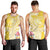 Aloha Oahu Island Personalized Men Tank Top Yellow Dreamy Turtle