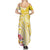 Aloha Oahu Island Personalized Summer Maxi Dress Yellow Dreamy Turtle