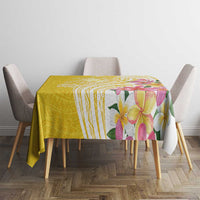 Aloha Oahu Island Personalized Tablecloth Yellow Dreamy Turtle