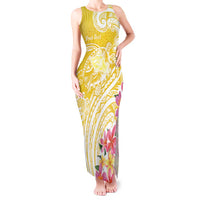 Aloha Oahu Island Personalized Tank Maxi Dress Yellow Dreamy Turtle