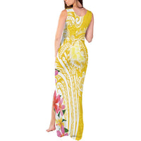 Aloha Oahu Island Personalized Tank Maxi Dress Yellow Dreamy Turtle