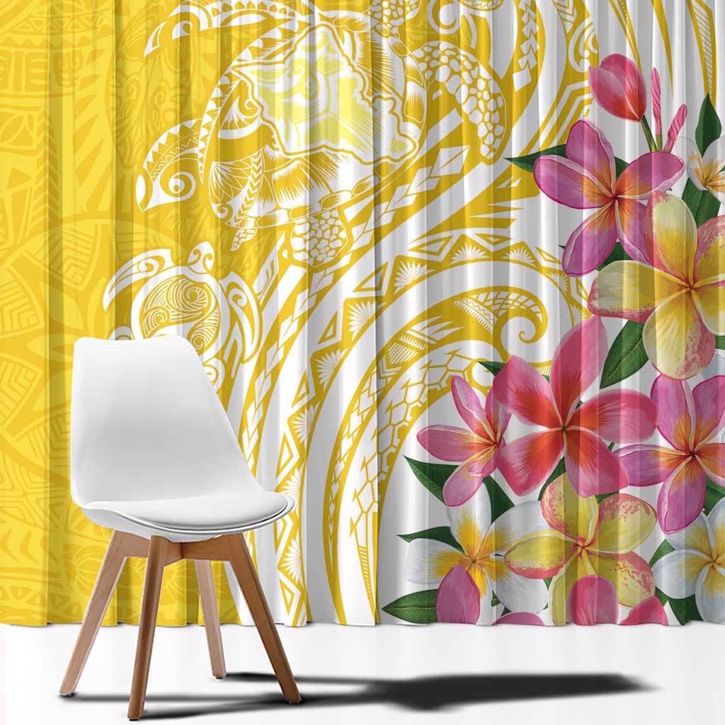 Aloha Oahu Island Personalized Window Curtain Yellow Dreamy Turtle