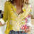 Aloha Oahu Island Personalized Women Casual Shirt Yellow Dreamy Turtle