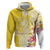Aloha Oahu Island Personalized Zip Hoodie Yellow Dreamy Turtle