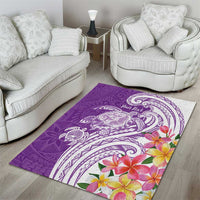 Aloha Kauai Island Personalized Area Rug Lilac Dreamy Turtle
