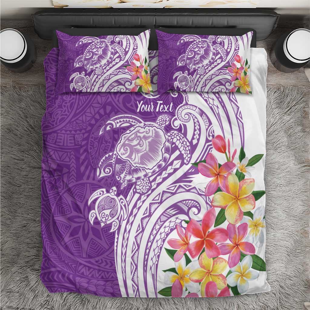 Aloha Kauai Island Personalized Bedding Set Lilac Dreamy Turtle