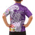 Aloha Kauai Island Personalized Family Matching Long Sleeve Bodycon Dress and Hawaiian Shirt Lilac Dreamy Turtle