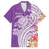 Aloha Kauai Island Personalized Family Matching Long Sleeve Bodycon Dress and Hawaiian Shirt Lilac Dreamy Turtle LT7 Dad's Shirt - Short Sleeve Lilac - Polynesian Pride
