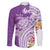 Aloha Kauai Island Personalized Family Matching Long Sleeve Bodycon Dress and Hawaiian Shirt Lilac Dreamy Turtle
