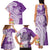 Aloha Kauai Island Personalized Family Matching Tank Maxi Dress and Hawaiian Shirt Lilac Dreamy Turtle