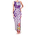 Aloha Kauai Island Personalized Family Matching Tank Maxi Dress and Hawaiian Shirt Lilac Dreamy Turtle