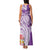 Aloha Kauai Island Personalized Family Matching Tank Maxi Dress and Hawaiian Shirt Lilac Dreamy Turtle