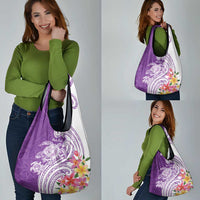 Aloha Kauai Island Personalized Grocery Bag Lilac Dreamy Turtle