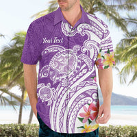 Aloha Kauai Island Personalized Hawaiian Shirt Lilac Dreamy Turtle
