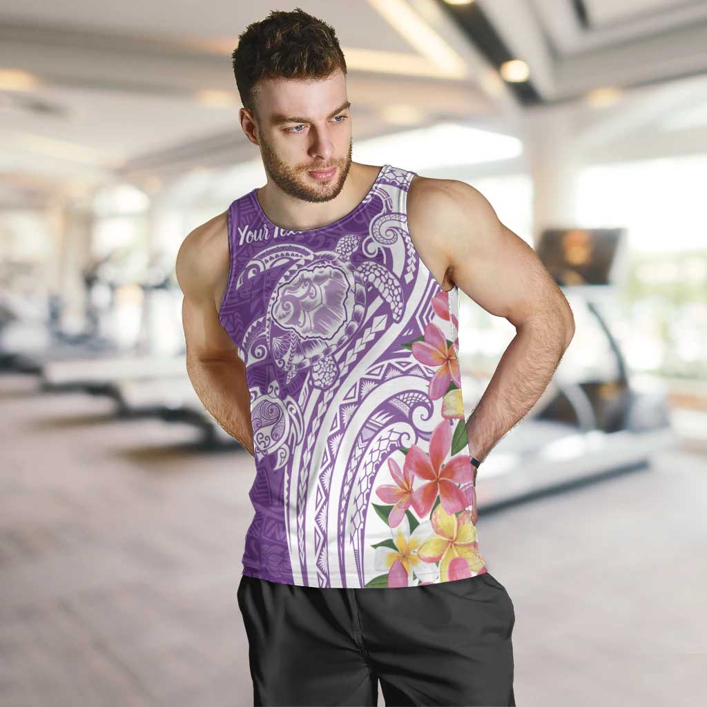 Aloha Kauai Island Personalized Men Tank Top Lilac Dreamy Turtle