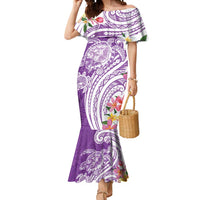 Aloha Kauai Island Personalized Mermaid Dress Lilac Dreamy Turtle