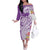 Aloha Kauai Island Personalized Off The Shoulder Long Sleeve Dress Lilac Dreamy Turtle
