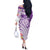 Aloha Kauai Island Personalized Off The Shoulder Long Sleeve Dress Lilac Dreamy Turtle
