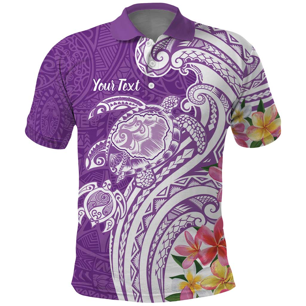 Aloha Kauai Island Personalized Polo Shirt Lilac Dreamy Turtle