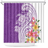 Aloha Kauai Island Personalized Shower Curtain Lilac Dreamy Turtle