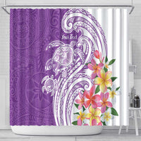 Aloha Kauai Island Personalized Shower Curtain Lilac Dreamy Turtle
