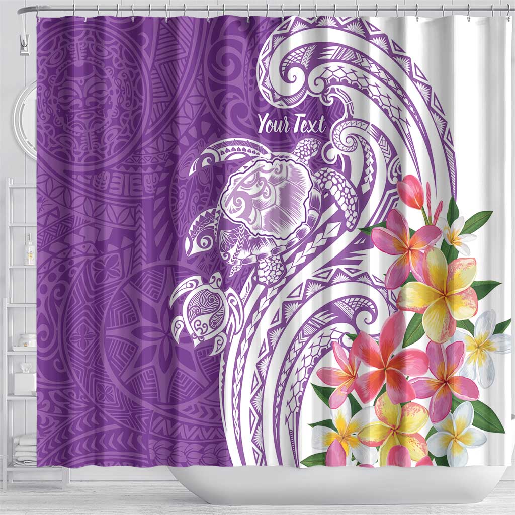 Aloha Kauai Island Personalized Shower Curtain Lilac Dreamy Turtle