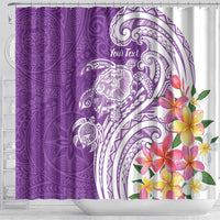 Aloha Kauai Island Personalized Shower Curtain Lilac Dreamy Turtle