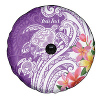 Aloha Kauai Island Personalized Spare Tire Cover Lilac Dreamy Turtle