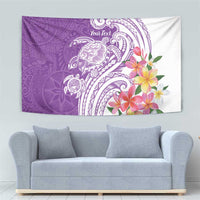 Aloha Kauai Island Personalized Tapestry Lilac Dreamy Turtle