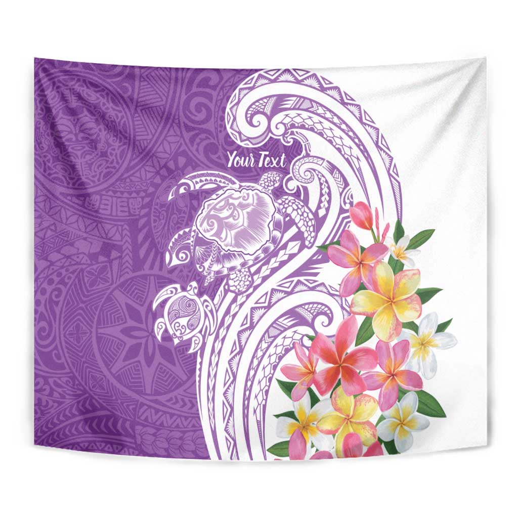 Aloha Kauai Island Personalized Tapestry Lilac Dreamy Turtle