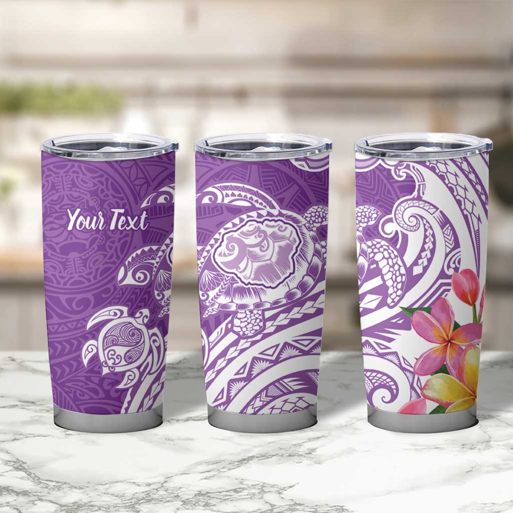 Aloha Kauai Island Personalized Tumbler Cup Lilac Dreamy Turtle