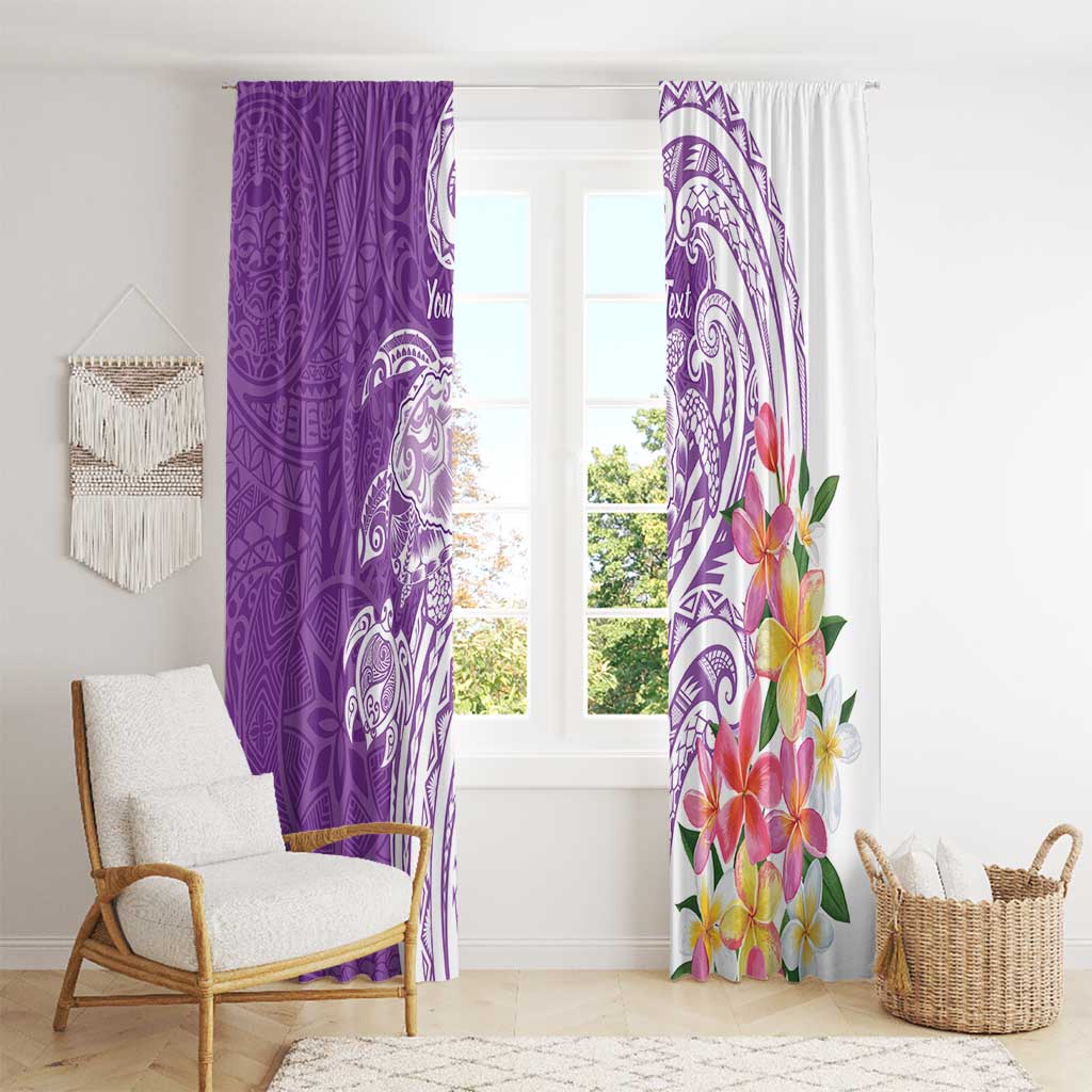 Aloha Kauai Island Personalized Window Curtain Lilac Dreamy Turtle