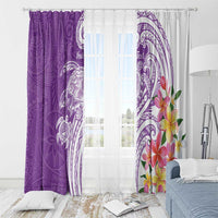 Aloha Kauai Island Personalized Window Curtain Lilac Dreamy Turtle