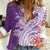 Aloha Kauai Island Personalized Women Casual Shirt Lilac Dreamy Turtle