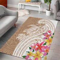 Aloha Ni’ihau Island Personalized Area Rug Beige Dreamy Turtle