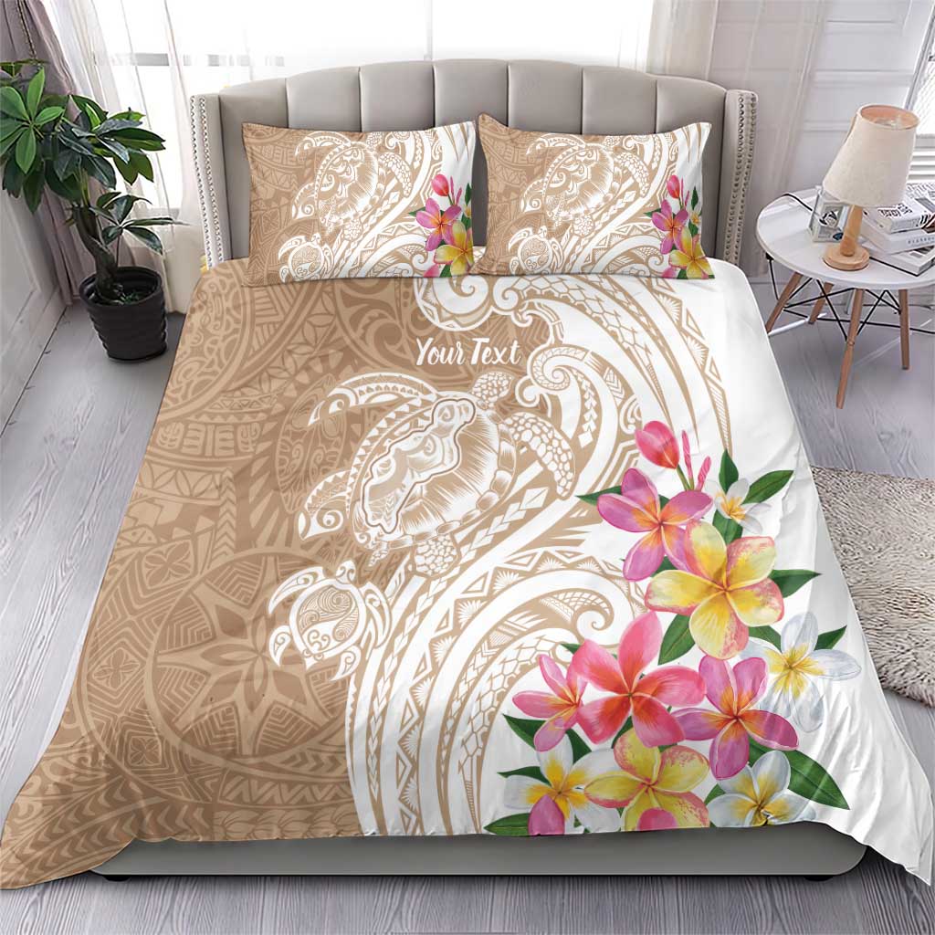 Aloha Ni’ihau Island Personalized Bedding Set Beige Dreamy Turtle