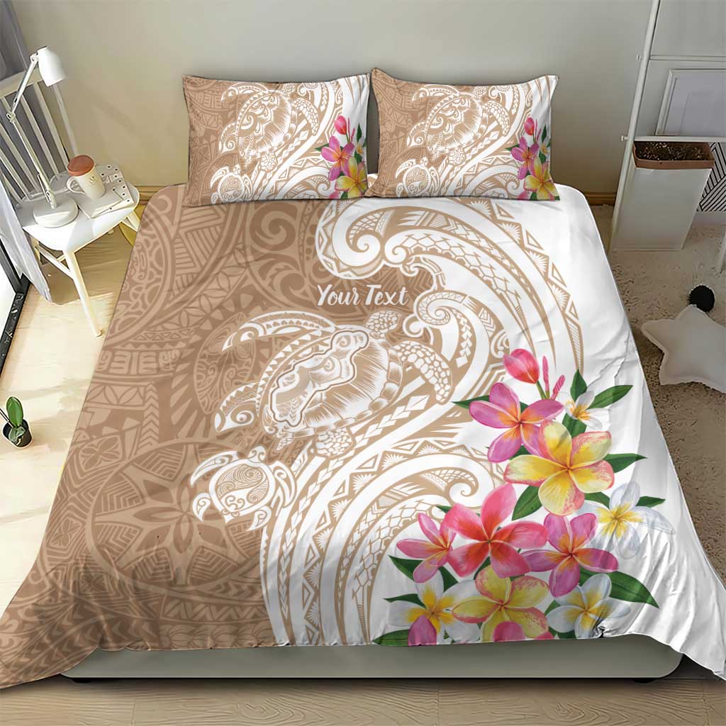Aloha Ni’ihau Island Personalized Bedding Set Beige Dreamy Turtle