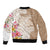 Aloha Ni’ihau Island Personalized Bomber Jacket Beige Dreamy Turtle