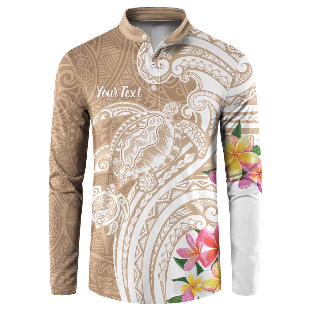 Aloha Ni’ihau Island Personalized Button Sweatshirt Beige Dreamy Turtle
