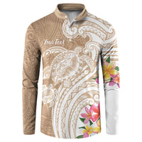Aloha Ni’ihau Island Personalized Button Sweatshirt Beige Dreamy Turtle