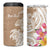 Aloha Ni’ihau Island Personalized 4 in 1 Can Cooler Tumbler Beige Dreamy Turtle
