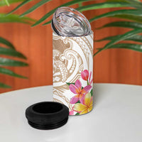 Aloha Ni’ihau Island Personalized 4 in 1 Can Cooler Tumbler Beige Dreamy Turtle