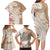 Aloha Ni’ihau Island Personalized Family Matching Long Sleeve Bodycon Dress and Hawaiian Shirt Beige Dreamy Turtle