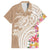Aloha Ni’ihau Island Personalized Family Matching Long Sleeve Bodycon Dress and Hawaiian Shirt Beige Dreamy Turtle