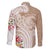 Aloha Ni’ihau Island Personalized Family Matching Long Sleeve Bodycon Dress and Hawaiian Shirt Beige Dreamy Turtle