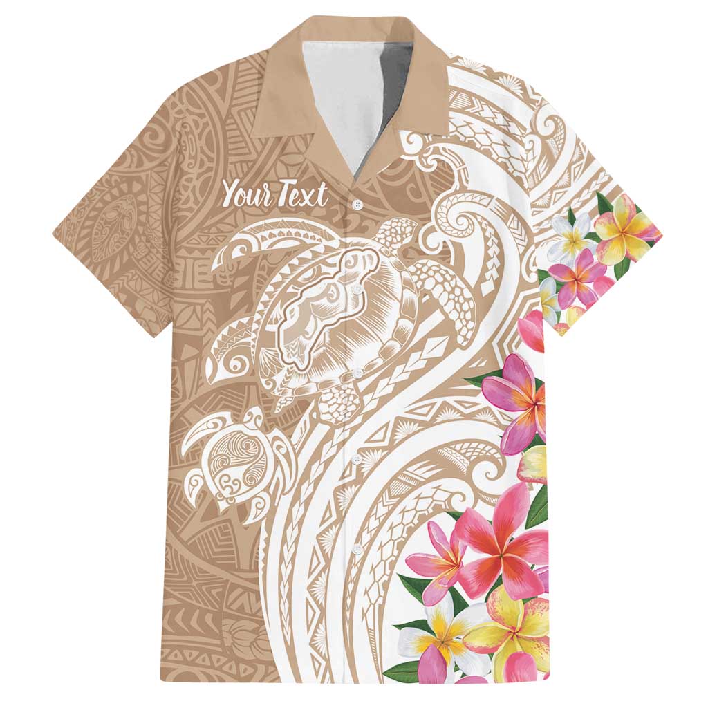 Aloha Ni’ihau Island Personalized Family Matching Summer Maxi Dress and Hawaiian Shirt Beige Dreamy Turtle