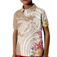 Aloha Ni’ihau Island Personalized Kid Polo Shirt Beige Dreamy Turtle