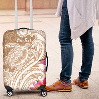 Aloha Ni’ihau Island Personalized Luggage Cover Beige Dreamy Turtle