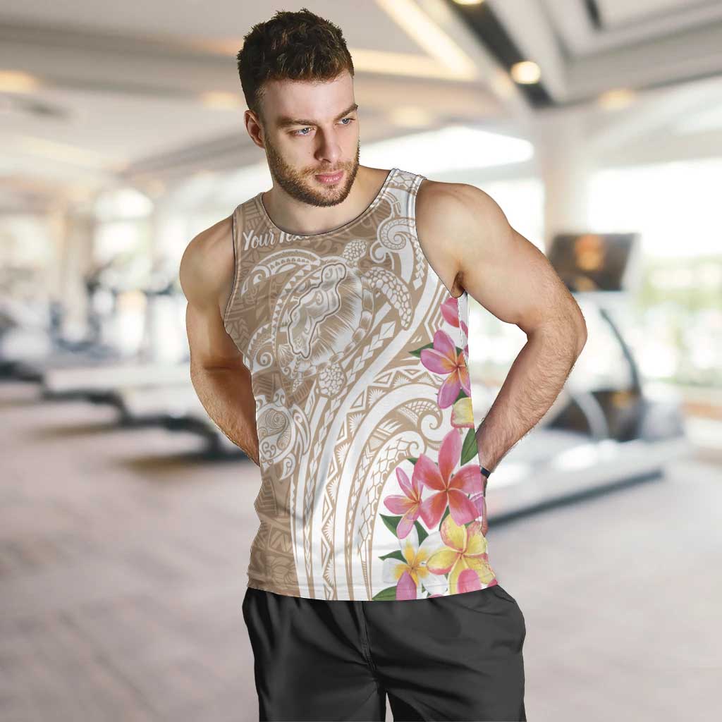 Aloha Ni’ihau Island Personalized Men Tank Top Beige Dreamy Turtle